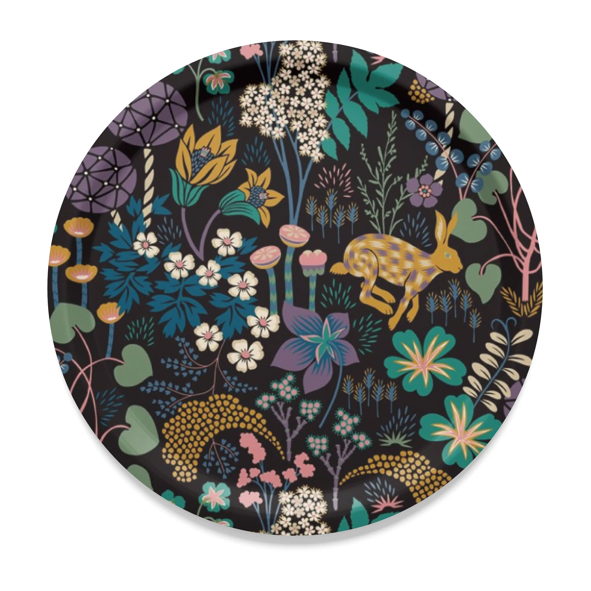 Lyckeflykt tarjotin Ø 31 cm, Musta Arvidssons Textil