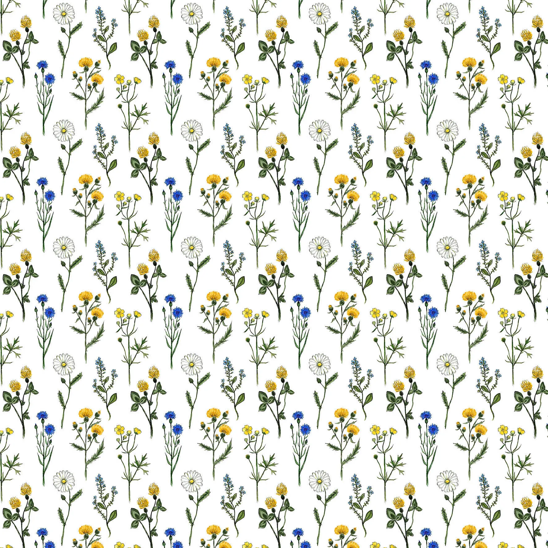 Midsommar kangas, Keltainen-sininen Arvidssons Textil