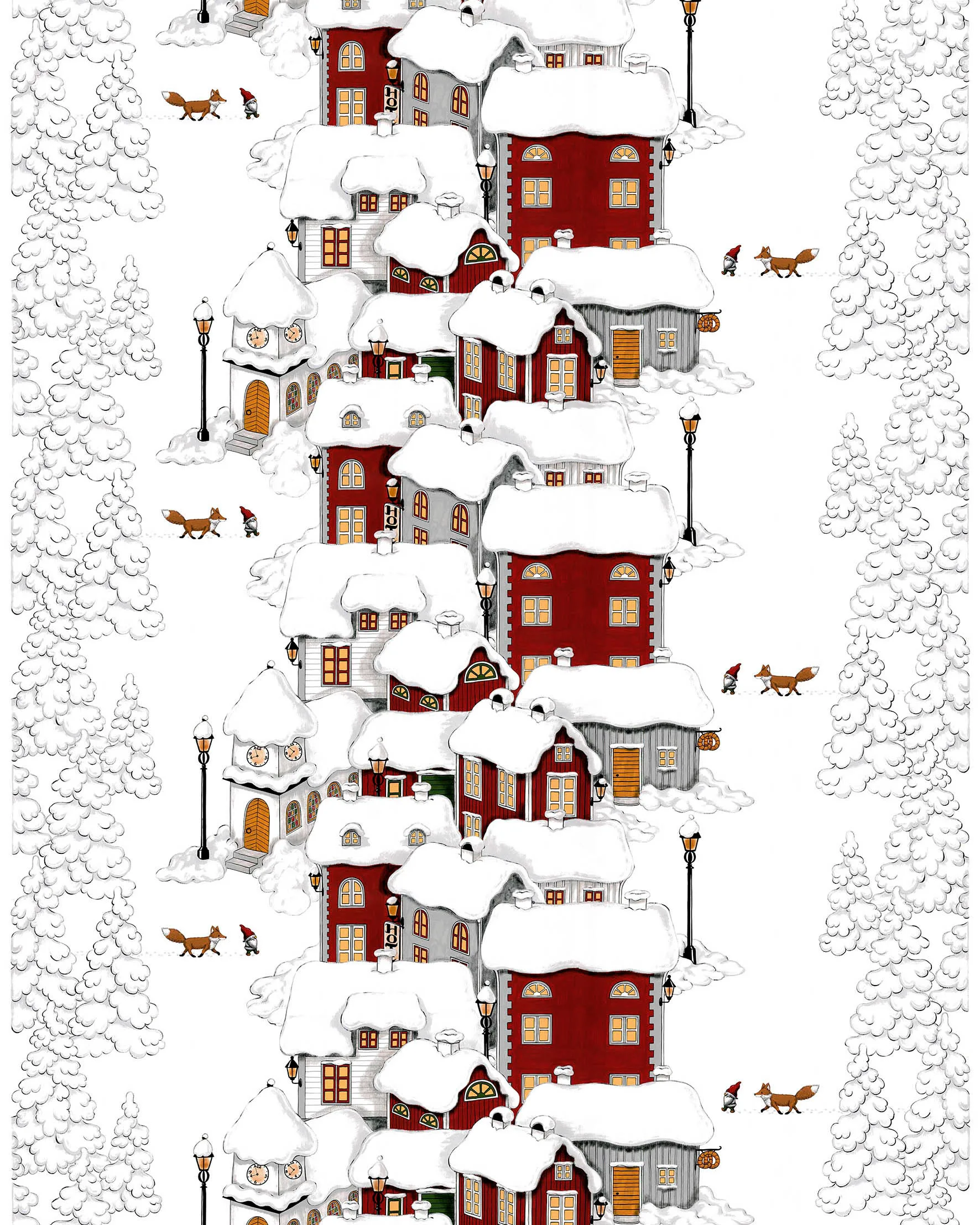 Mikkel kangas, Offwhite-harmaa-punainen Arvidssons Textil