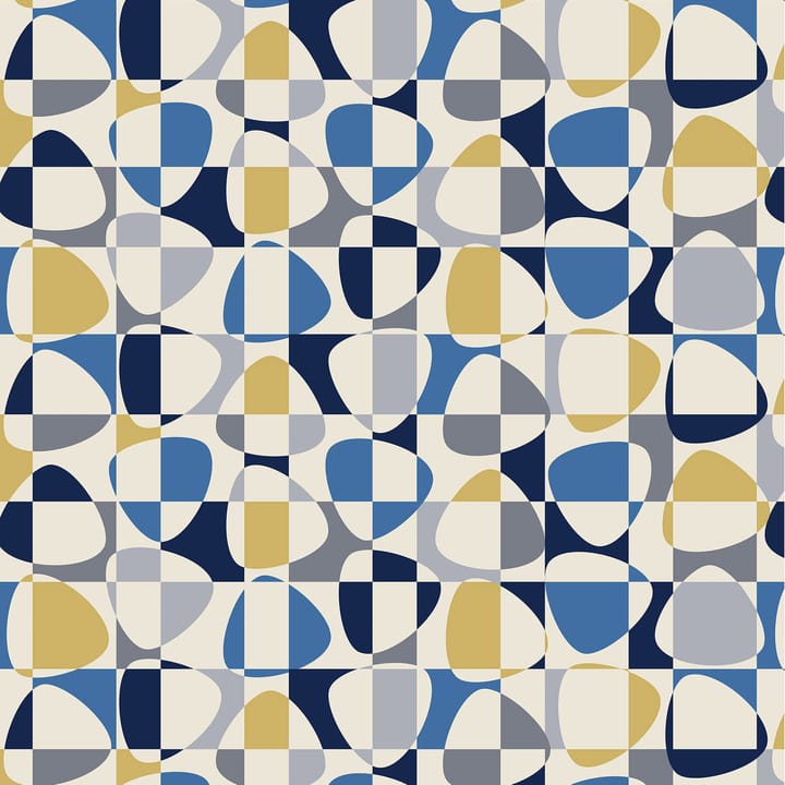 Mosaik kangas - Sininen - Arvidssons Textil