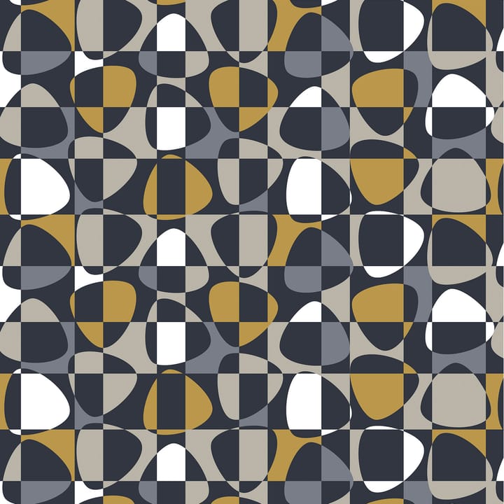 Mosaik kangas - Tummanharmaa - Arvidssons Textil