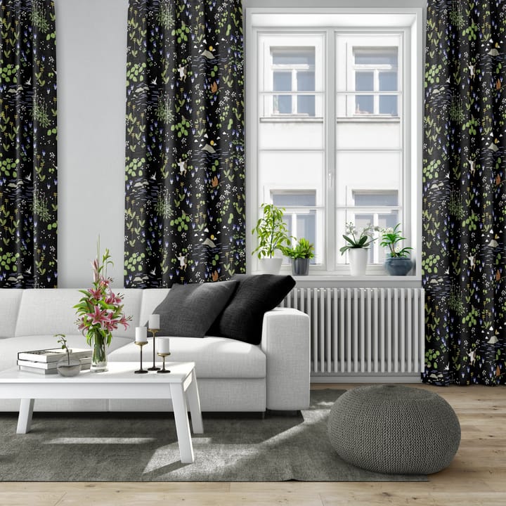 Rönnerdahl kangas - Musta-vihreä - Arvidssons Textil