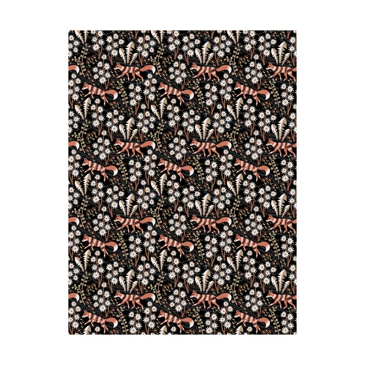 Stjärnspeja kangas - Musta-ruoste - Arvidssons Textil