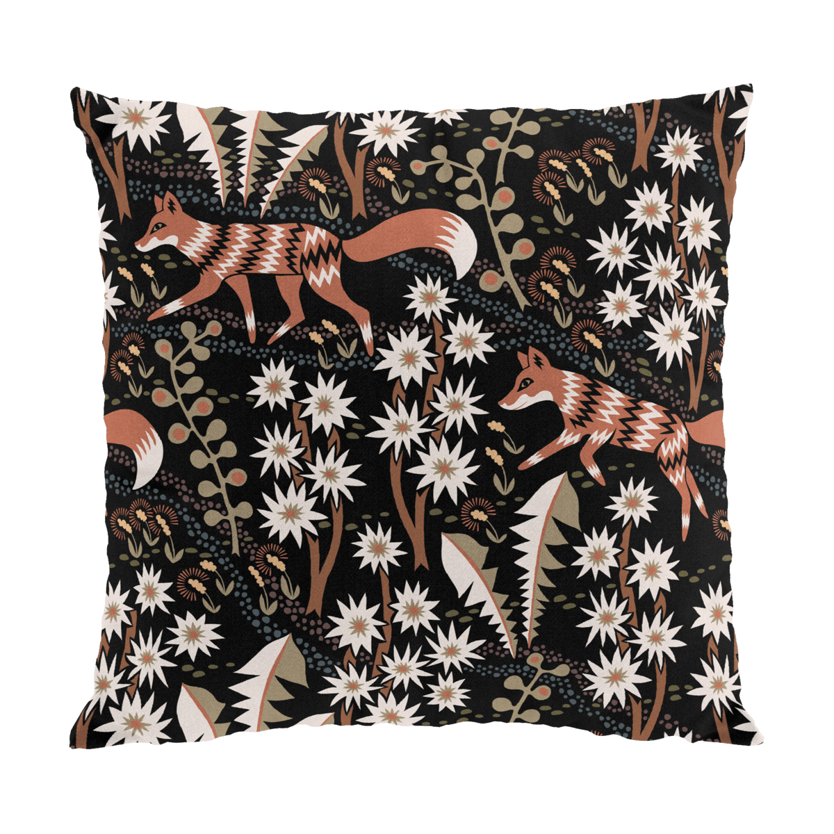 Arvidssons Textil Stjärnspeja tyynynpäällinen 47 x 47 cm Musta-ruoste