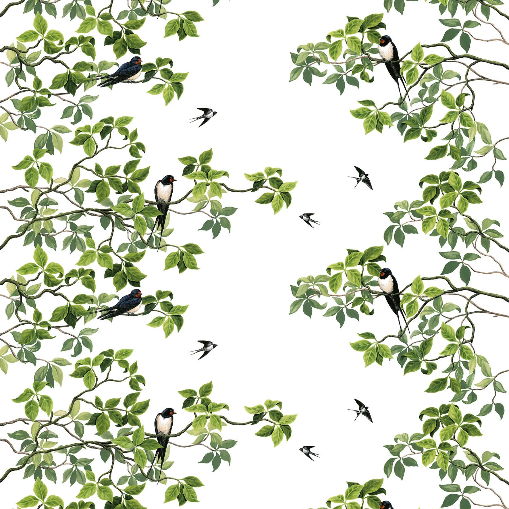 Svallöv kangas, valkoinen Arvidssons Textil