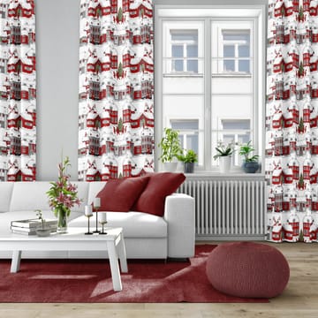 Tomteboda kangas - Off white-punainen - Arvidssons Textil