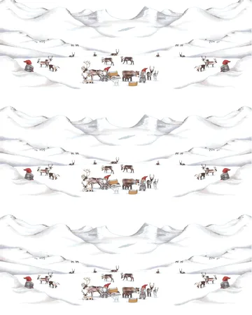 Tomteland kangas - Offwhite-harmaa - Arvidssons Textil