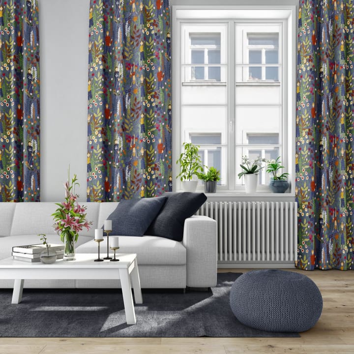 Trädgård kangas - Sininen - Arvidssons Textil