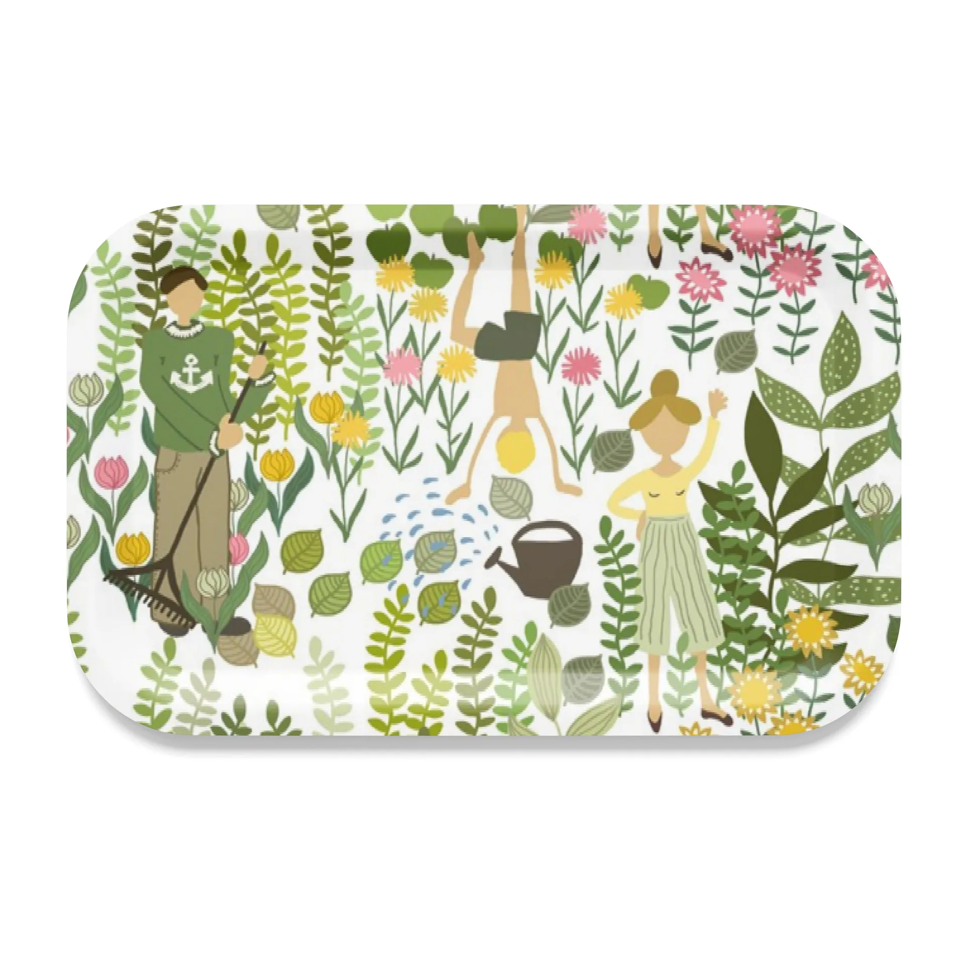 Trädgård tarjotin 21 x 33 cm, Vihreä Arvidssons Textil