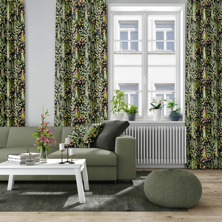 Trädgård tyynynpäällinen 47x47 cm, Musta-vihreä Arvidssons Textil