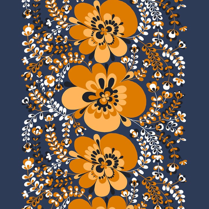 Viveka kangas - Oranssi-sininen - Arvidssons Textil