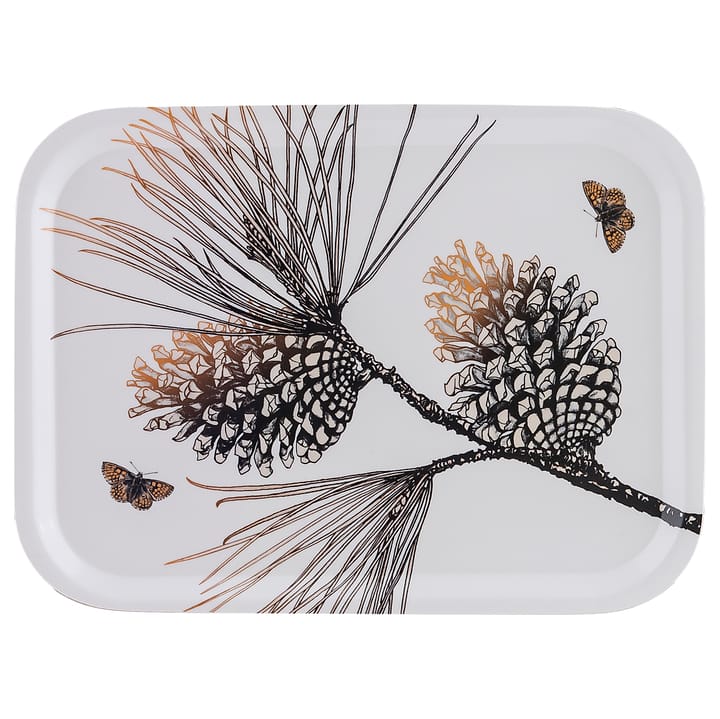 Pine Cone -tarjotin 20x27 cm - Cotton white - Åry Home