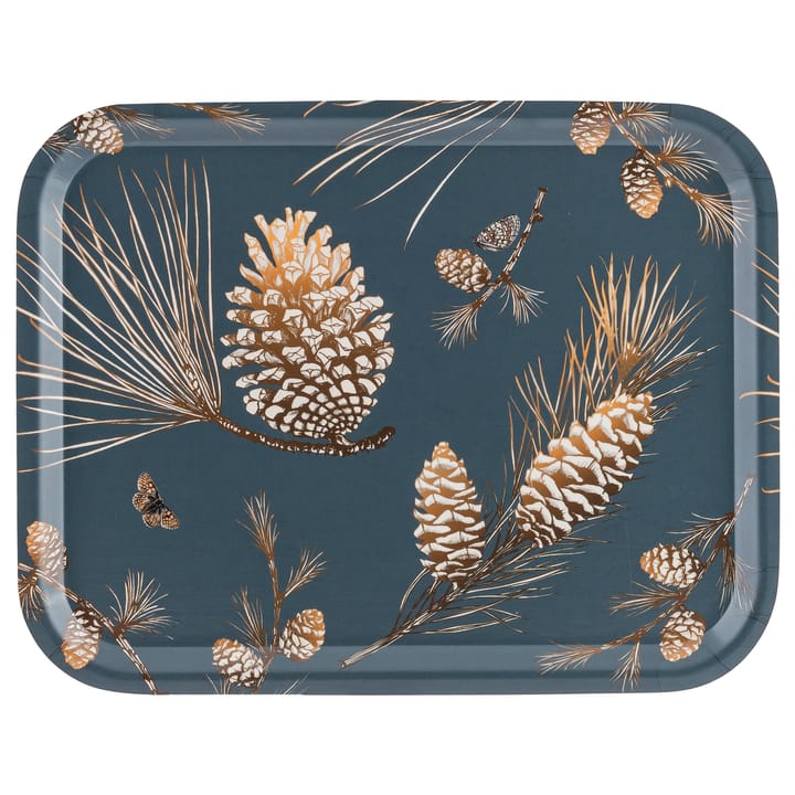 Pine Cone -tarjotin 28x36 cm - Thunder blue - Åry Home