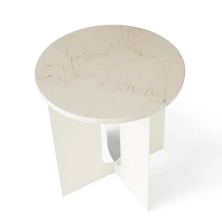 Androgyne pöytälevy sivupöytä - Crystal Rose marble, Ø42 cm - Audo Copenhagen