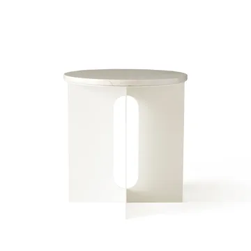 Androgyne pöytälevy sivupöytä - Crystal Rose marble, Ø42 cm - Audo Copenhagen