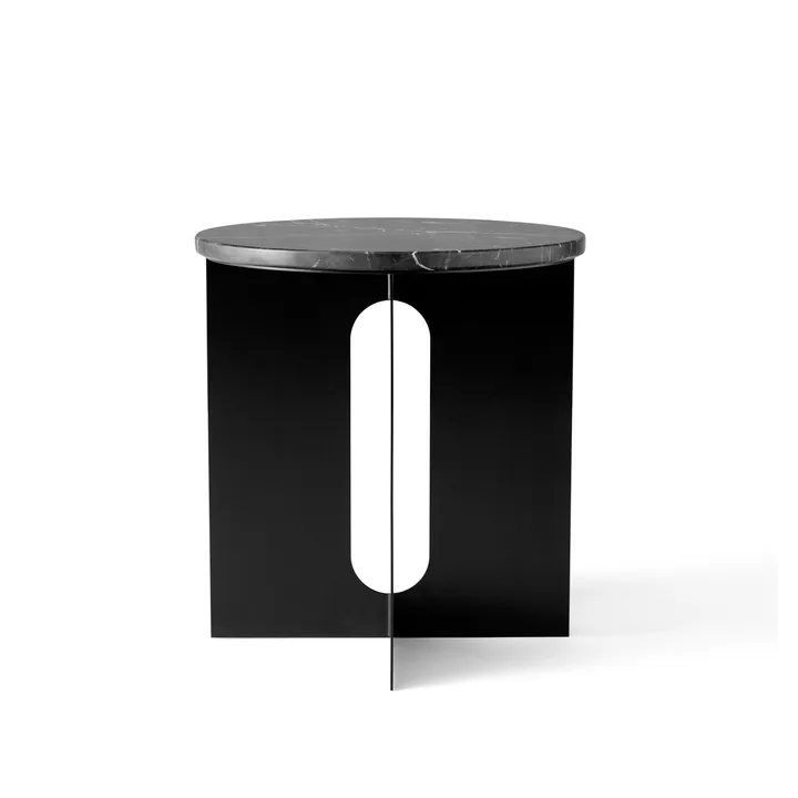 Androgyne pöytälevy sivupöytä - Musta, Ø42 cm - Audo Copenhagen
