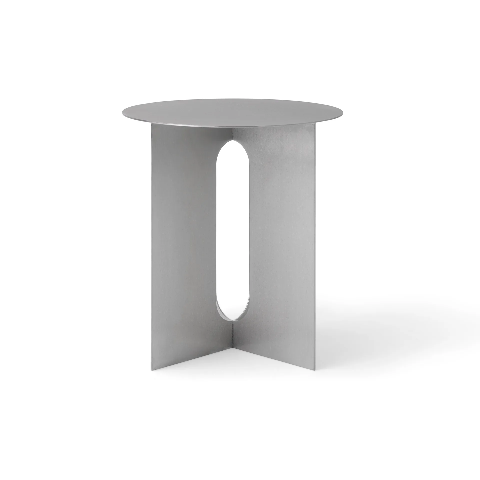 Androgyne sivupöytä Ø40x43 cm, Brushed steel Audo Copenhagen