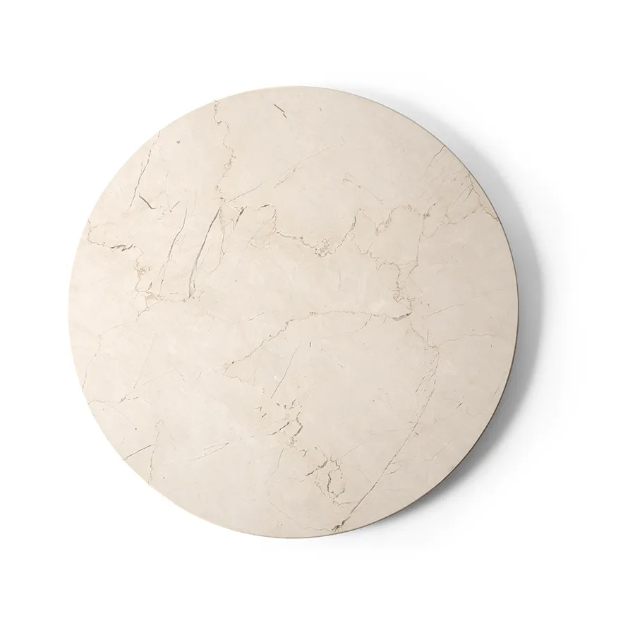 Androgyne sivupöytä, Calacatta Viola marmori-ivory teräs, Ø42 cm Audo Copenhagen