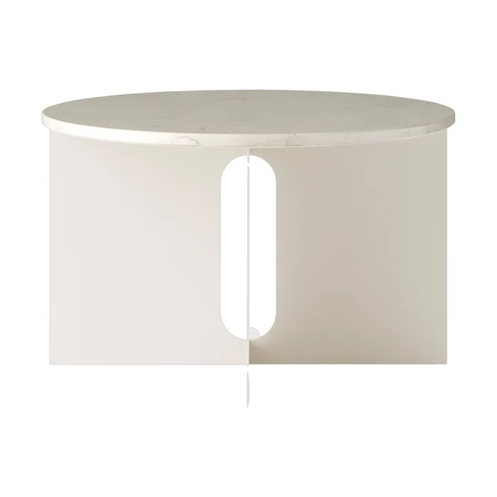 Androgyne sivupöytä - Crystal Rose marmori-ivory teräs, Ø65 cm - Audo Copenhagen