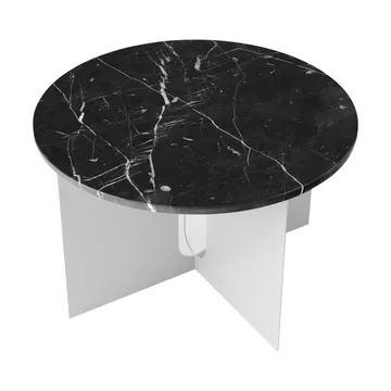 Androgyne sivupöytä - Nero Maquina marmori-harjattu teräs, Ø65 cm - Audo Copenhagen