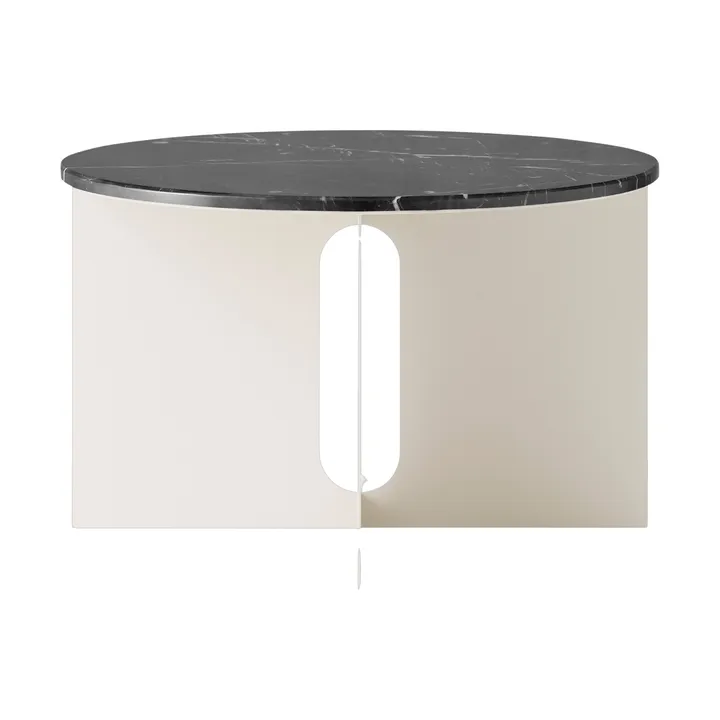 Androgyne sivupöytä - Nero Marquina marmori-ivory teräs, Ø65 cm - Audo Copenhagen