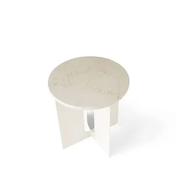 Androgyne sivupöytä_Marble Crystal Rose-ivory, Ø42 cm - Audo Copenhagen