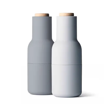 Bottle grinder maustemylly 2-pakkaus special edition - concrete- feather (träkansi) - Audo Copenhagen