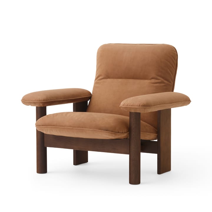 Brasilia nojatuoli - Dark oak-Dunes camel leather 21004 - Audo Copenhagen