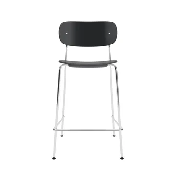 Co Bar Chair baarituoli - Musta tammi-kromattu teräs, 65 cm - Audo Copenhagen