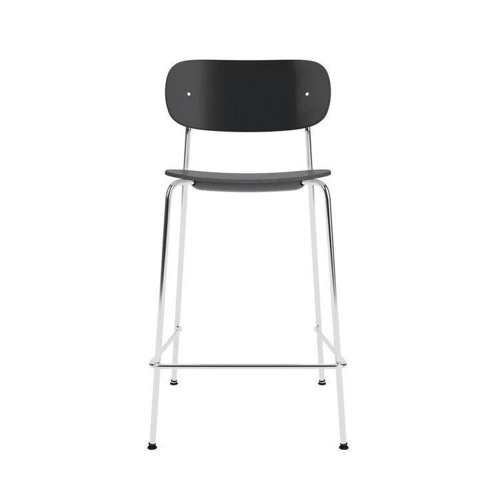 Co Bar Chair baarituoli - Musta tammi-kromattu teräs, 65 cm - Audo Copenhagen