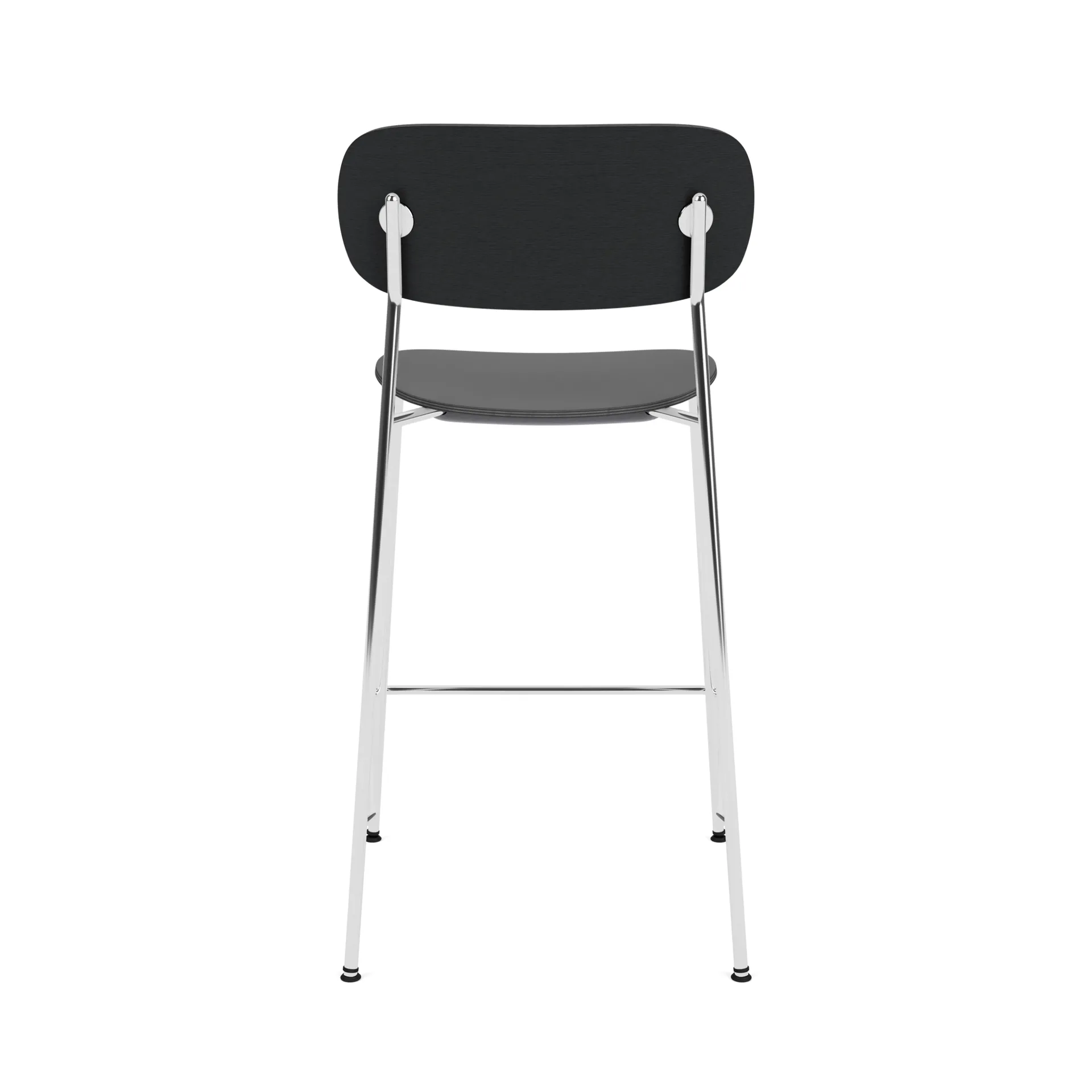 Co Bar Chair baarituoli, Musta tammi-kromattu teräs, 65 cm Audo Copenhagen