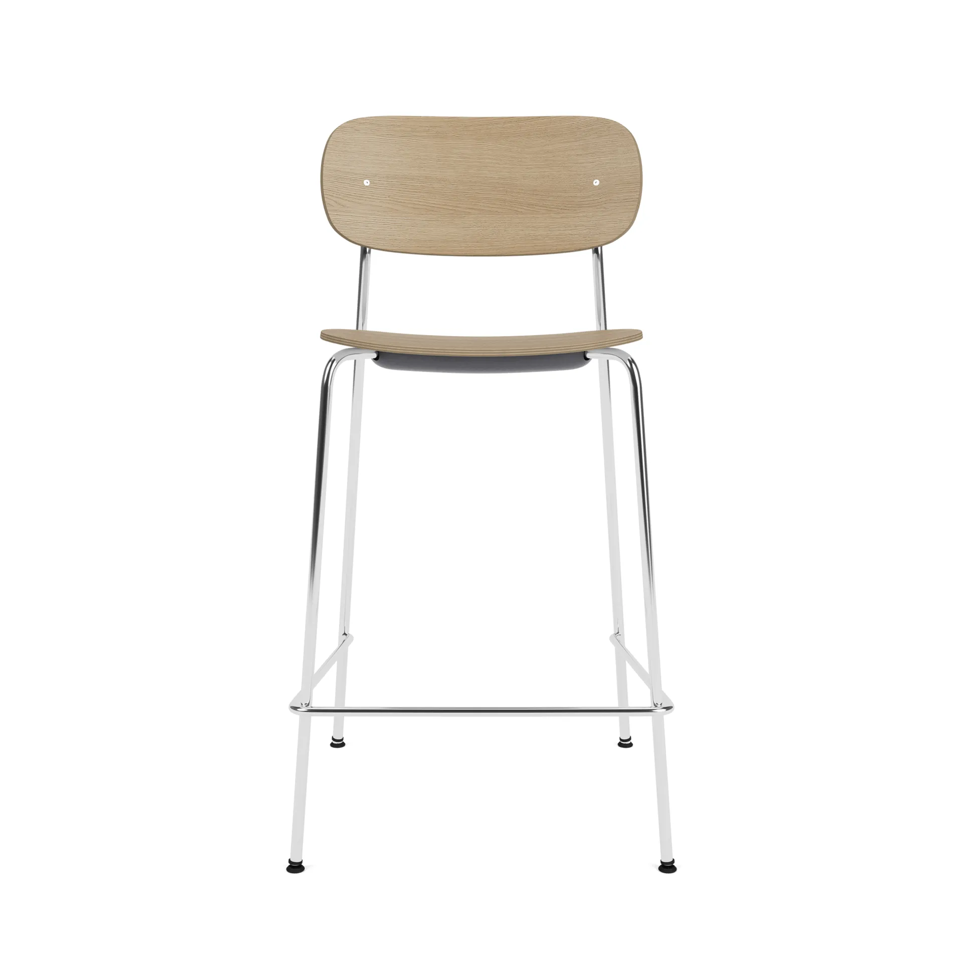 Co Bar Chair baarituoli, Tammi-kromattu teräs, 65 cm Audo Copenhagen