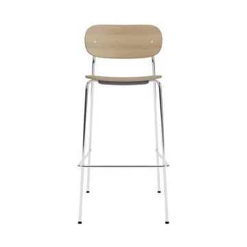 Co Bar Chair baarituoli - Tammi-kromattu teräs, 75 cm - Audo Copenhagen