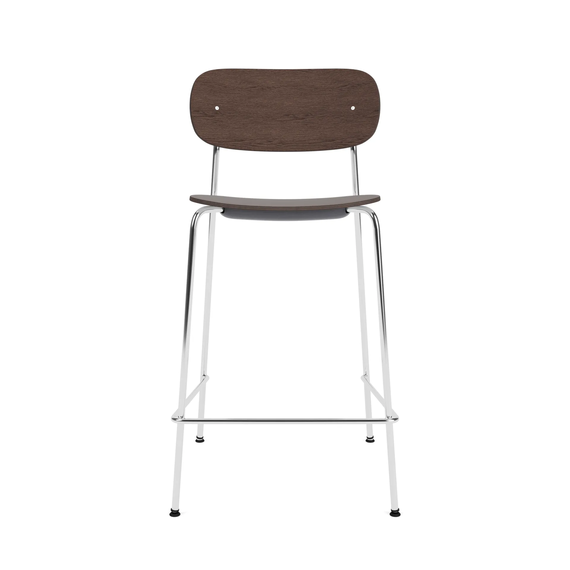 Co Bar Chair baarituoli, Tummaksi petsattu tammi-kromattu teräs, 65 cm Audo Copenhagen