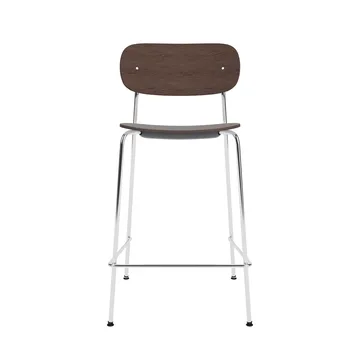 Co Bar Chair baarituoli - Tummaksi petsattu tammi-kromattu teräs, 65 cm - Audo Copenhagen