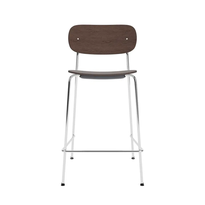 Co Bar Chair baarituoli - Tummaksi petsattu tammi-kromattu teräs, 65 cm - Audo Copenhagen