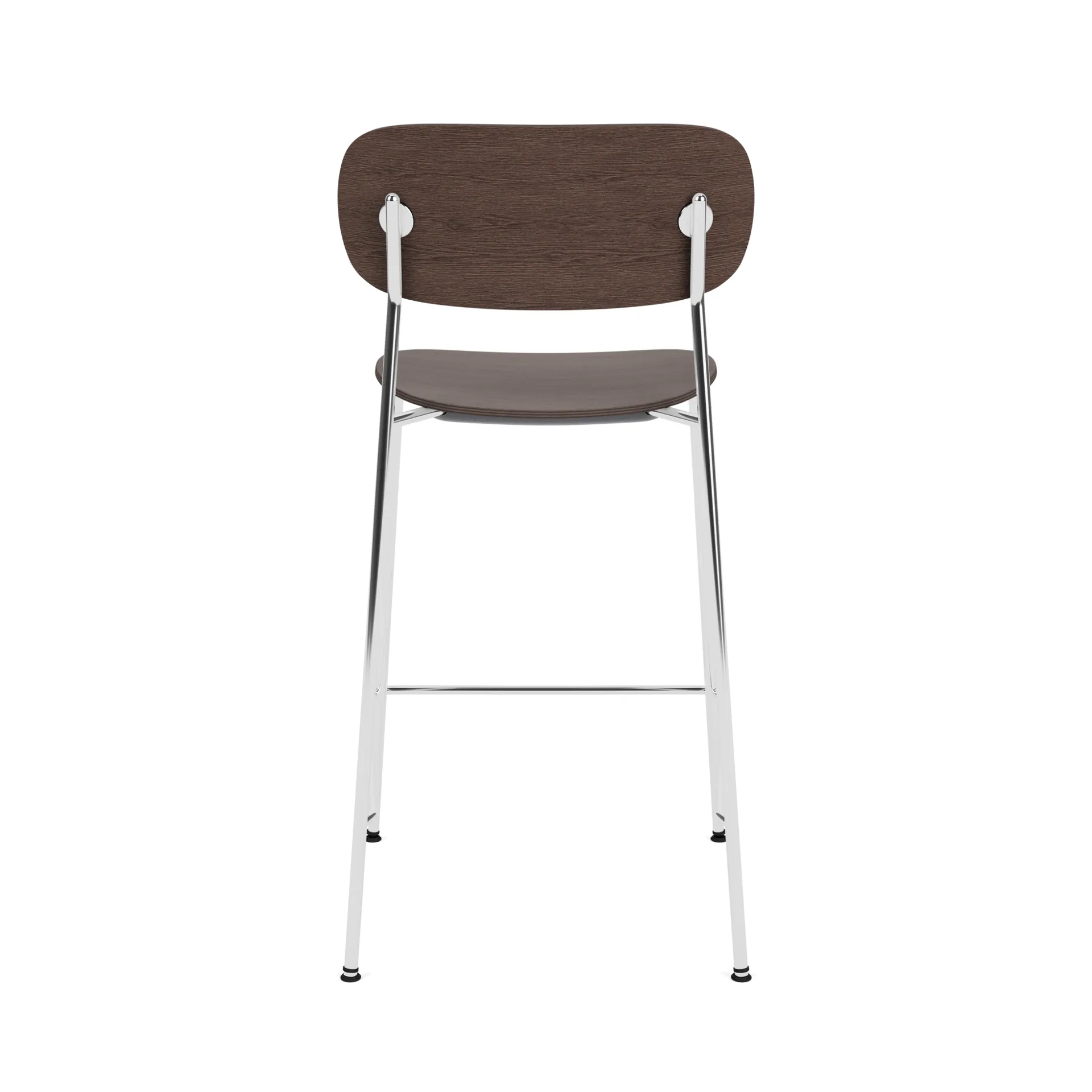 Co Bar Chair baarituoli, Tummaksi petsattu tammi-kromattu teräs, 65 cm Audo Copenhagen