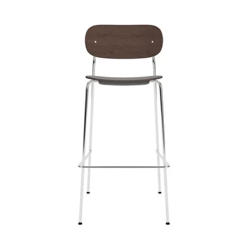 Co Bar Chair baarituoli - Tummaksi petsattu tammi-kromattu teräs, 75 cm - Audo Copenhagen