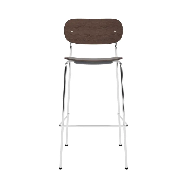 Co Bar Chair baarituoli - Tummaksi petsattu tammi-kromattu teräs, 75 cm - Audo Copenhagen