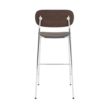 Co Bar Chair baarituoli - Tummaksi petsattu tammi-kromattu teräs, 75 cm - Audo Copenhagen