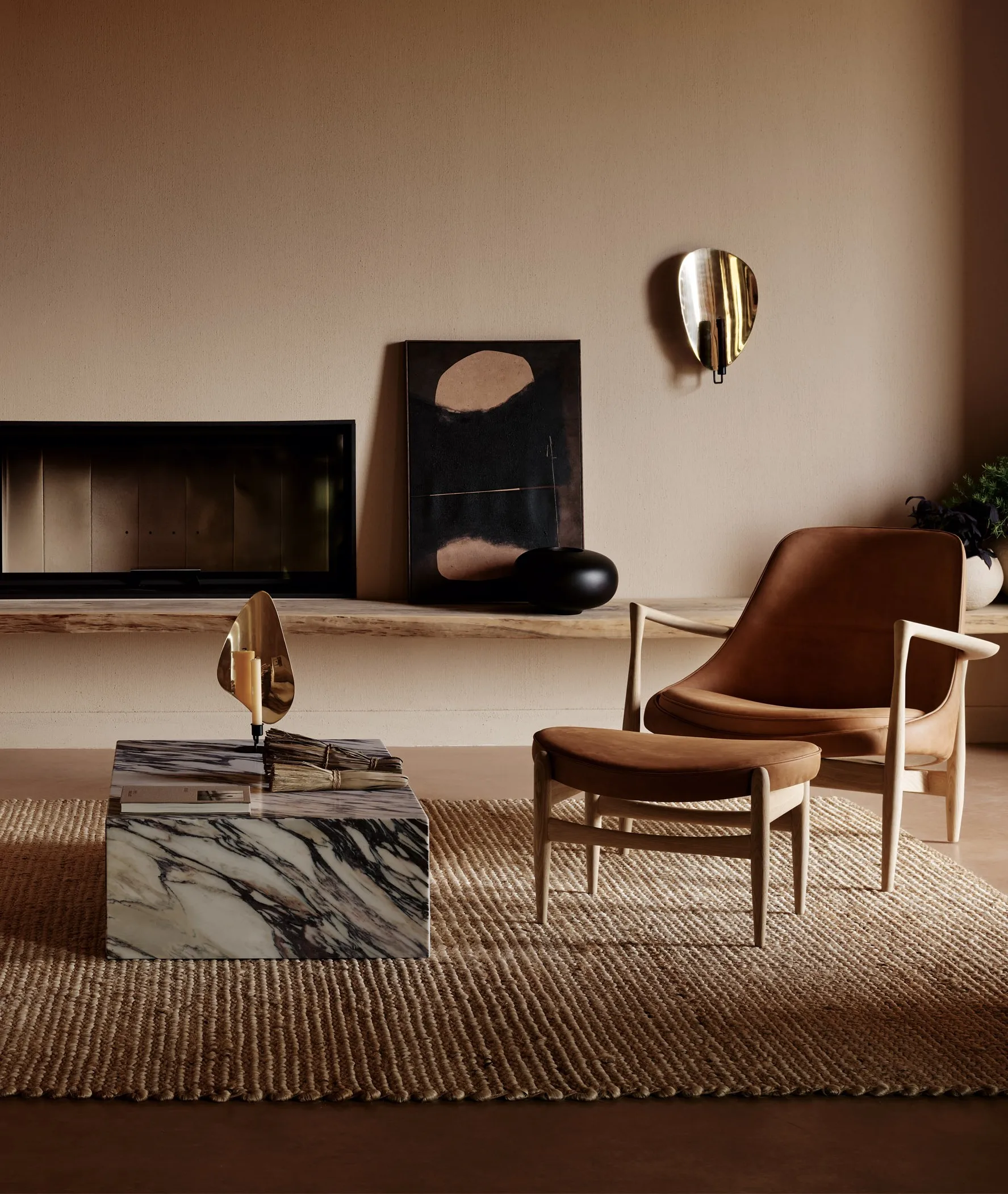 Flambeau kynttilänjalka 30 cm, Black-polished brass Audo Copenhagen