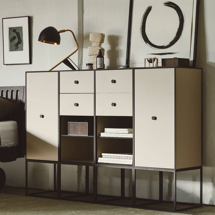 Frame 70 -säilytyslaatikko, Light grey, ovi, 2 hyllytasoa Audo Copenhagen