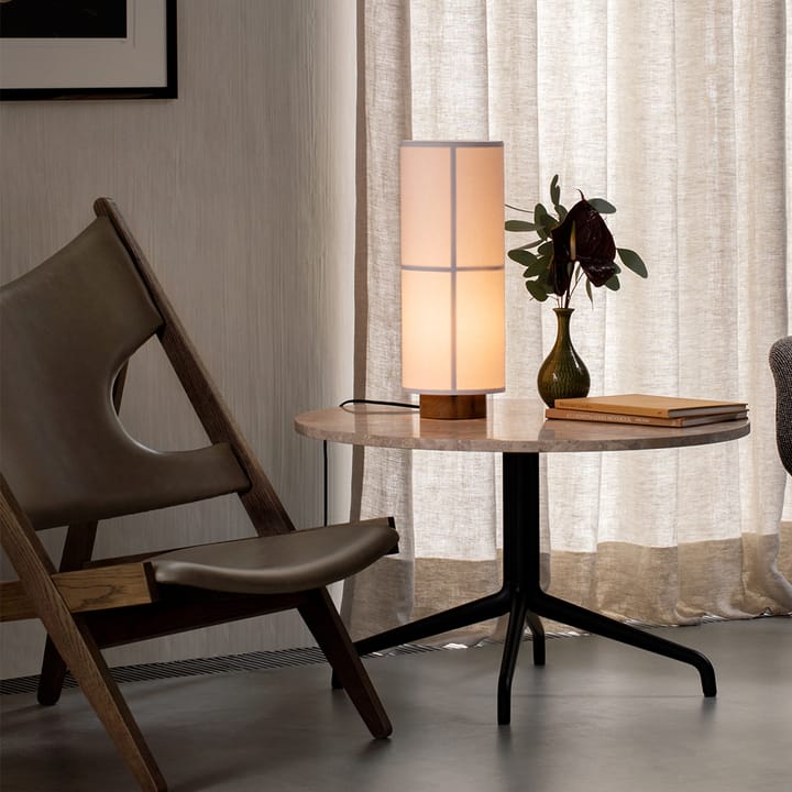 Harbour Column -loungepöytä, Oak black, musta teräsrunko Audo Copenhagen