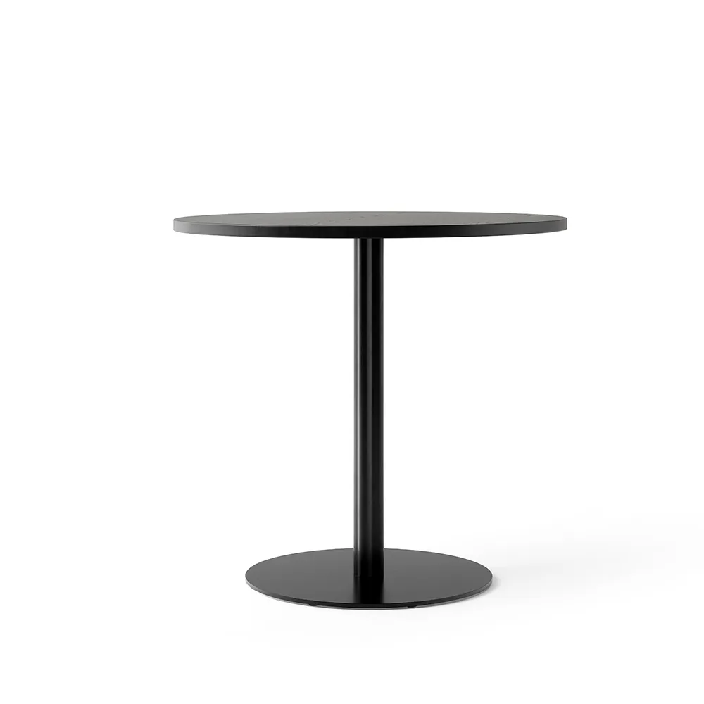 Harbour Column -ruokapöytä, Oak black-musta runko, Ø80 cm Audo Copenhagen