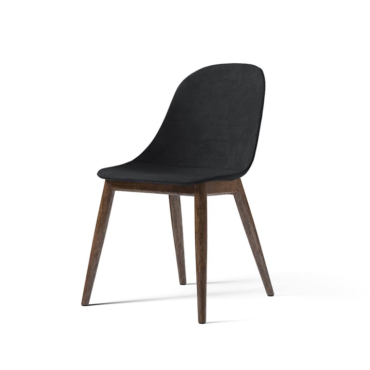 Harbour side dining chair tuoli, verhoiltu istuinosa - Kangas remix 173 dark grey, jalat tummaksi petsattua tammea - Audo Copenhagen