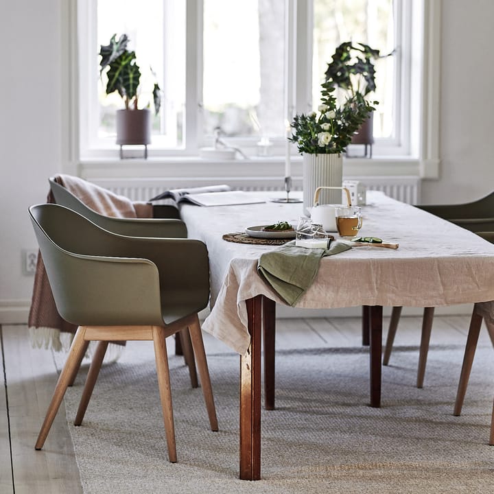Harbour tuoli käsinoja, tammi jalat, olive Audo Copenhagen