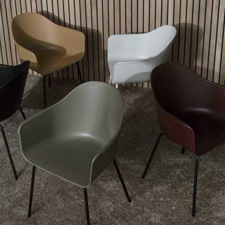 Harbour tuoli käsinoja, teräs jalat, olive Audo Copenhagen
