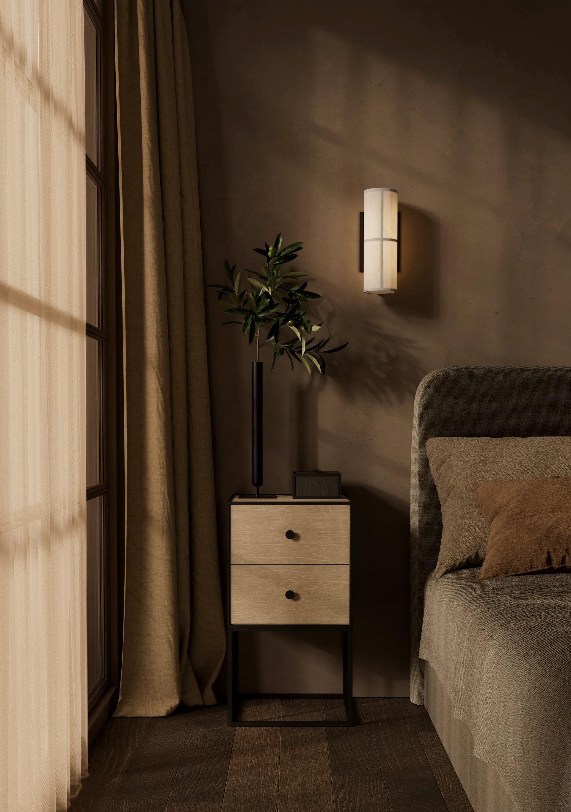 Hashira seinävalaisin Ø10 cm, Raw Audo Copenhagen