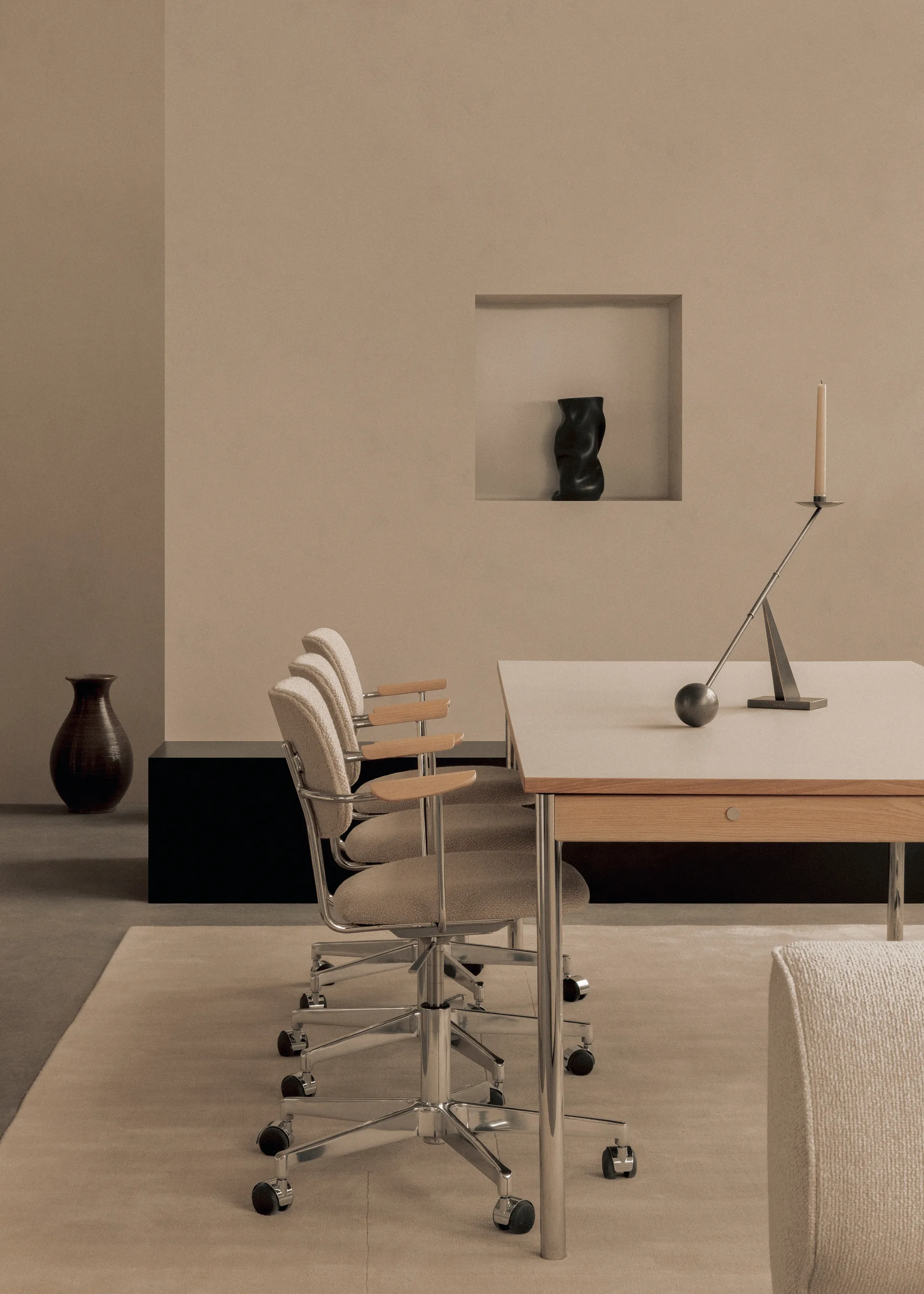 Interconnect kynttilänjalka 70 cm, Bronzed brass Audo Copenhagen