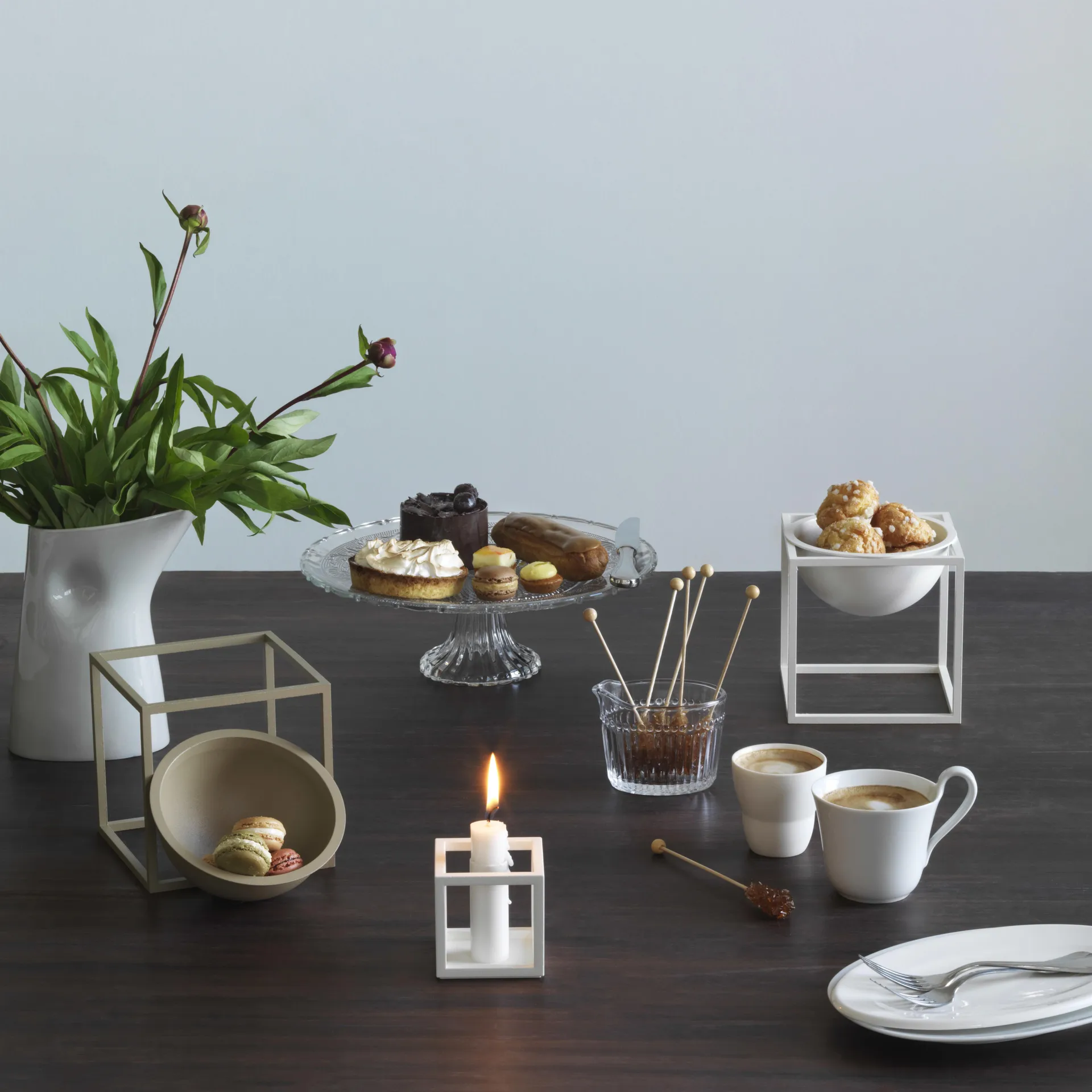 Kubus 1 kynttilänjalka, valkoinen Audo Copenhagen